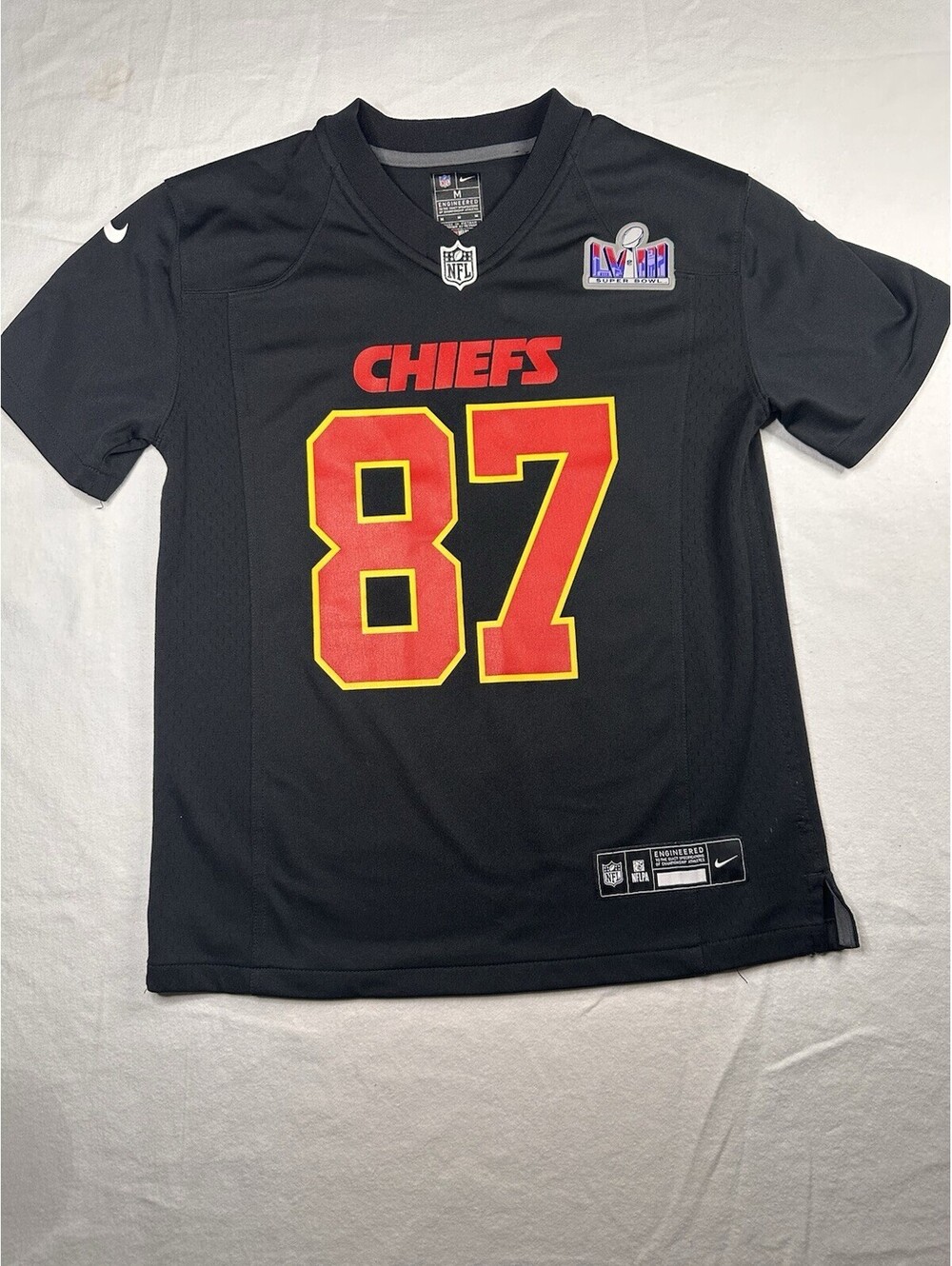 Nike NFL Kansas City Chiefs Travis Kelce #87 Youth Medium Jersey Black